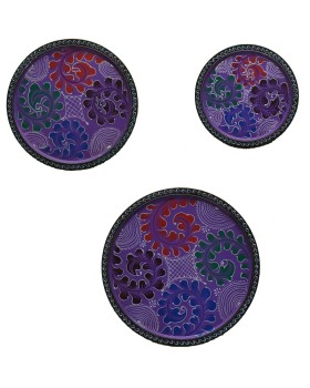 Wooden Wall Decor Plates - Set of 3 